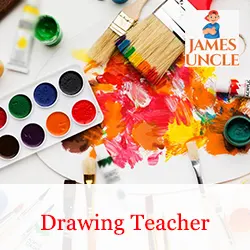 Drawing teacher Mrs. Trisha Bhattacharya in Santragachi